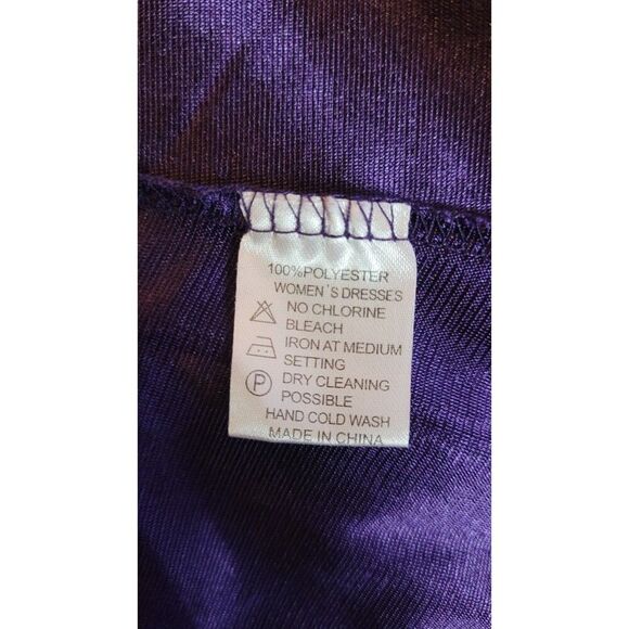 Women's Ever Pretty Dark Purple Lace Formal Long Dress Chiffon Satin Size 14 - Picture 11 of 11